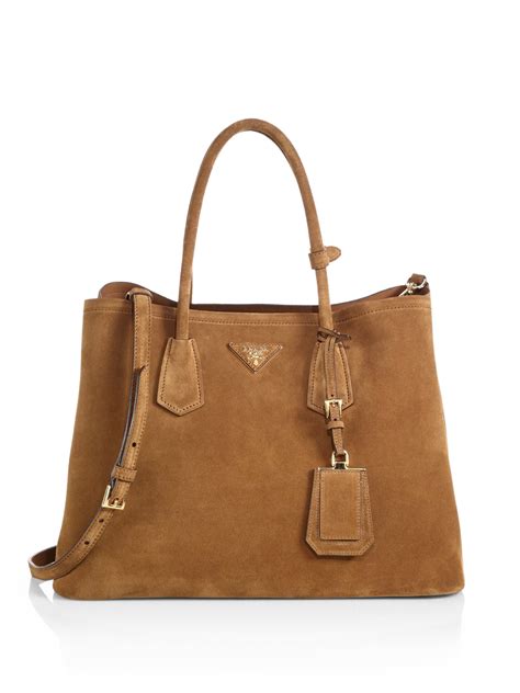 prada bag brown|prada brown suede bag.